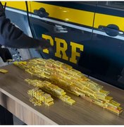 PRF apreende 103 kg de ouro avaliados em R$ 60 milhões; maior apreensão do país