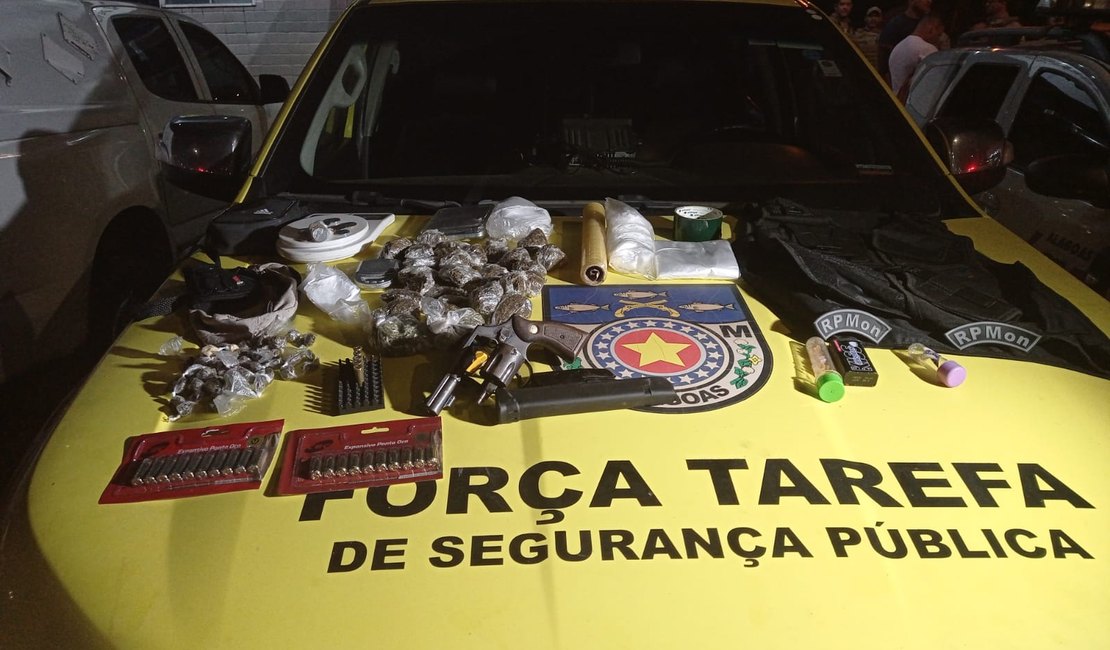 Polícia Militar apreende armas e drogas em Maceió e Arapiraca