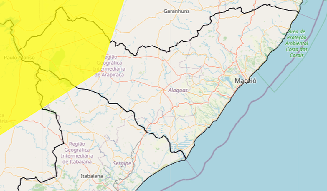 Inmet emite alerta de baixa umidade do ar em 17 municípios alagoanos do alto e médio Sertão