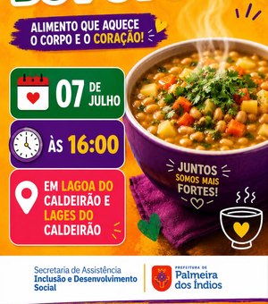 Prefeitura de Palmeira dos Índios realiza “Sopão do Povo” nesta terça-feira (7)