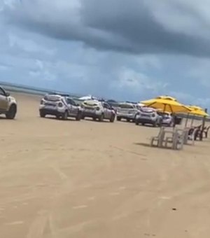 Lei que proíbe circulação de carros na praia entra em vigor no Pontal do Peba