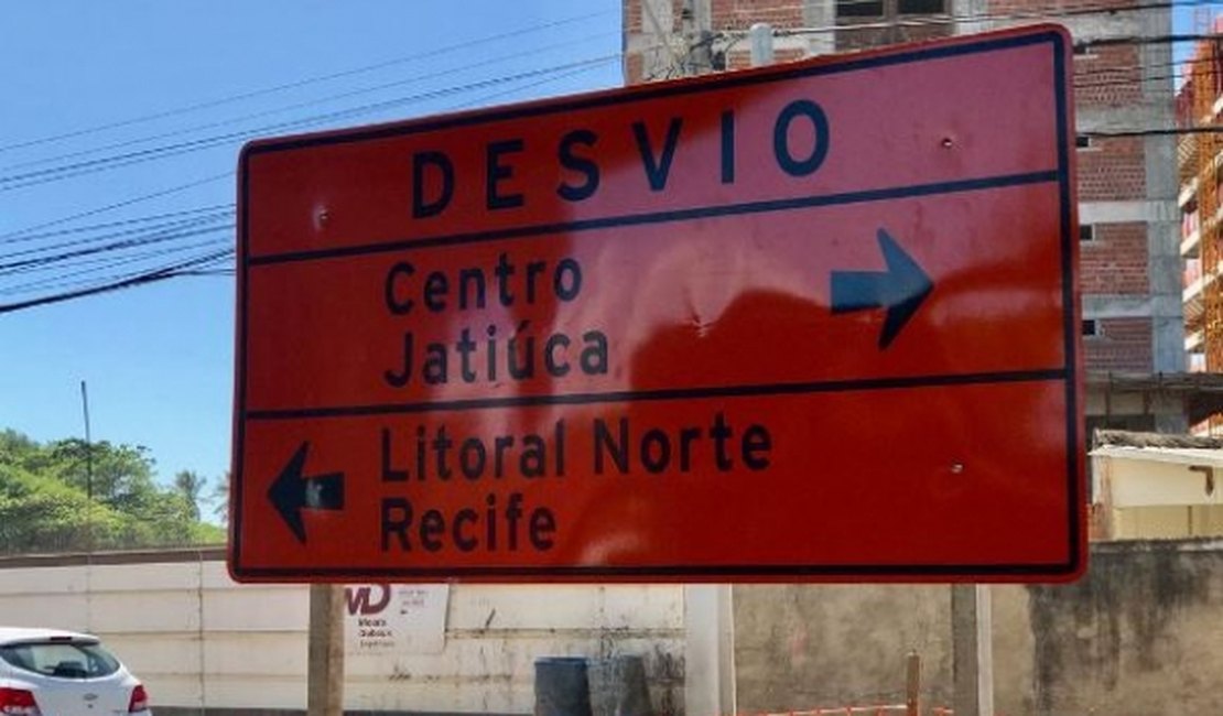 AL-101 Norte terá novo desvio de tráfego em Jacarecica a partir desta terça-feira (5)