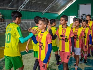Crianças disputam o 1° Torneio de Futsal de Girau do Ponciano