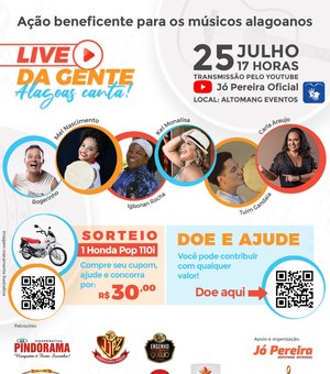 “Alagoas Canta”: em live, músicos locais se unem para ajudar categoria