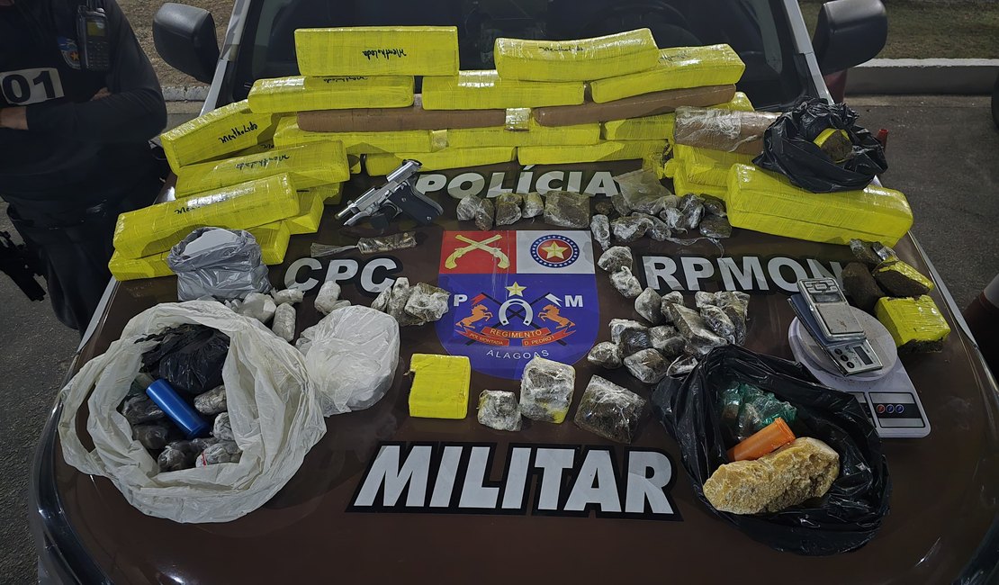 Polícia apreende arma de fogo e 29 kg de drogas em casa abandonada na Chã da Jaqueira