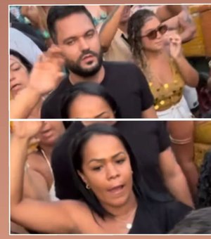 Casal é flagrado furtando celular de foliã durante show de Bell Marques, em Maceió