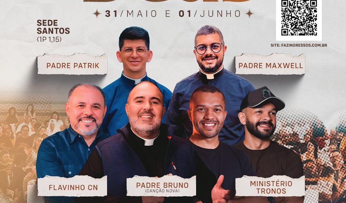 Congresso de Adoração 'Sede de Deus 2025' reúne fiéis em Maceió com Padre Bruno Costa e Flavinho