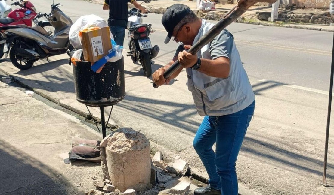 Segurança Cidadã remove piquetes irregulares no Barro Duro e Jacintinho