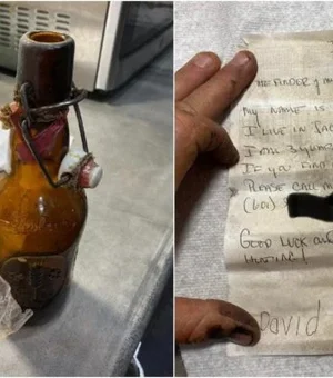 Homem encontra mensagem de 40 anos dentro de garrafa e surpreende remetente