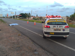 Mulher é atropelada na AL-101 Sul, na Barra de São Miguel