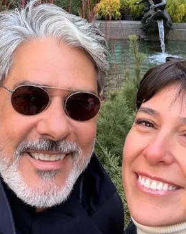 Após deixar o JN, William Bonner curte férias com a esposa em NY