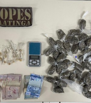 Jovem é presa com 29 pedras de crack no município de Major Izidoro