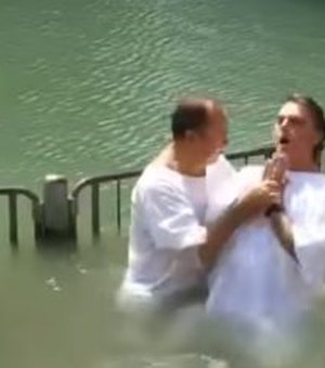 [Vídeo] Pastor preso por desvios no Rio batizou Bolsonaro nas águas do rio Jordão