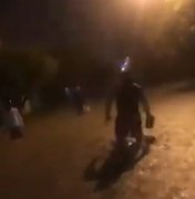 [Video] Chuva provoca cheia em riacho e causa problemas em Santana do Ipanema