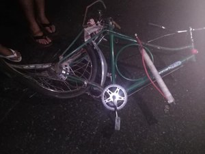 Ciclista morre após colisão traseira na zona rural de Arapiraca