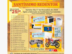 Paróquia do Santíssimo Redentor realiza festival de prêmios em prol da reforma da igreja