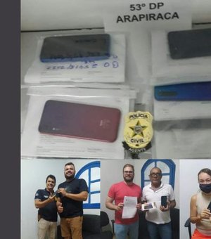 Investigações resultam na recuperação e devolução de 17 celulares roubados em Arapiraca