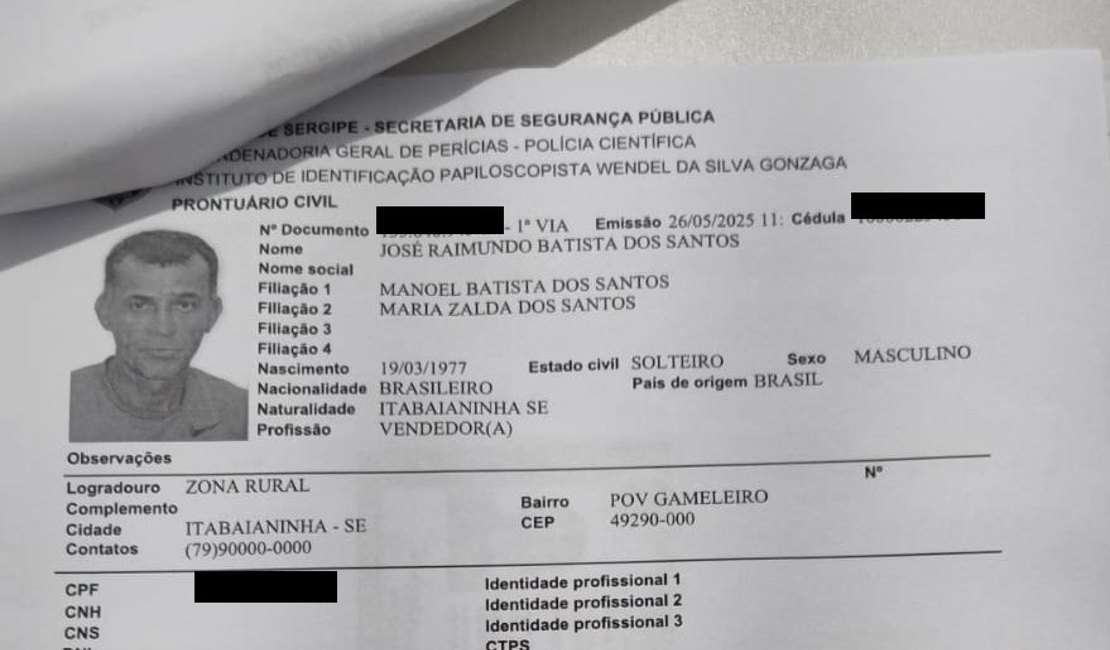 IML de Arapiraca convoca familiares de sergipano para liberação de corpo