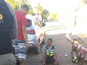 Suposto mototáxi é preso durante tentativa de assalto em Arapiraca