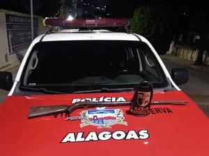 Espingarda 'soca tempero' é apreendida na zona rural de Arapiraca