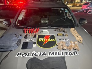 Unidades especializadas da PM-AL apreendem armas e drogas em Maceió