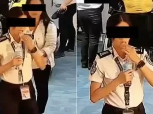 Vídeo mostra oficial de aeroporto engolindo dinheiro furtado de passageiro