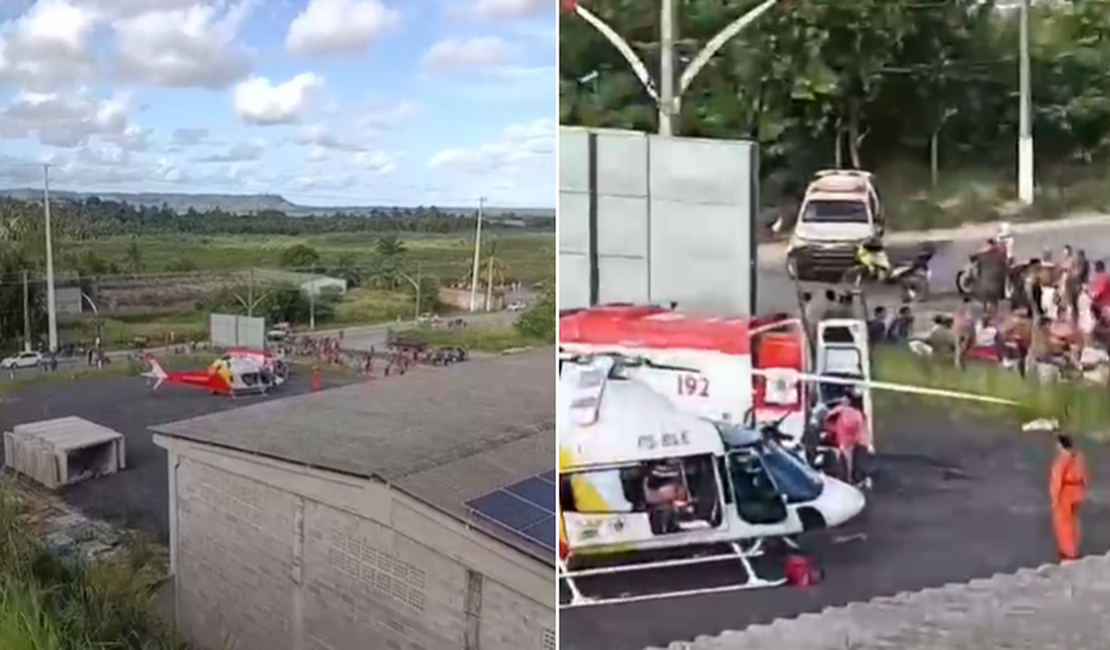Colisão entre motocicletas deixa homem gravemente ferido em Marechal Deodoro