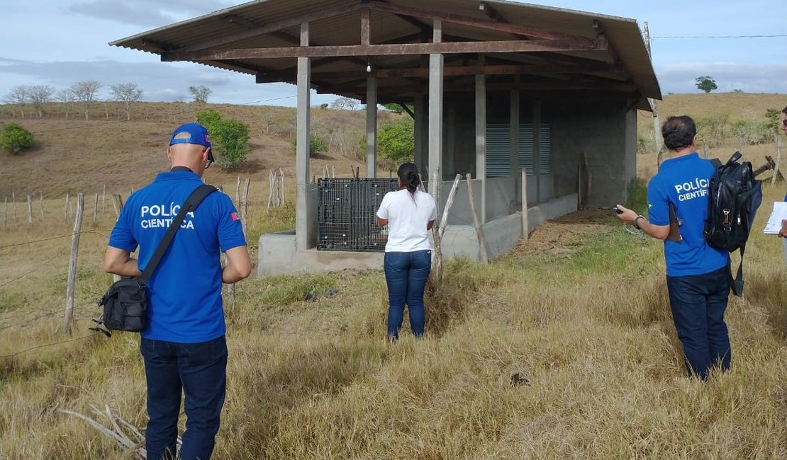 Polícia Científica realiza reprodução simulada de morte de criança em Quebrangulo