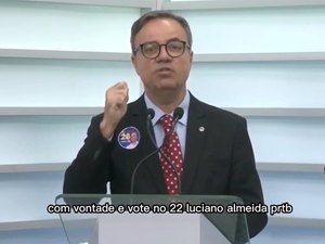 [VÍDEO] Luciano Almeida pede voto para “número 22” ao invés de número do seu partido