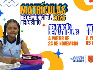Prefeitura de Palmeira inicia renovação de matrículas da rede municipal nesta segunda (24)