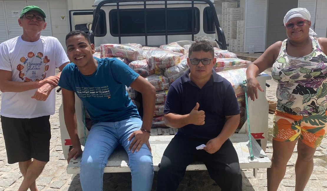 Ação Natal Sem Fome distribui alimentos às famílias carentes de Maragogi