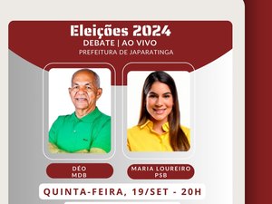 Déo e Maria Loureiro debatem futuro de Japaratinga nesta quinta (19)