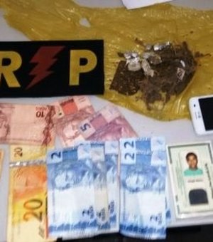 Radiopatrulha prende suspeito de tráfico de drogas no interior de AL