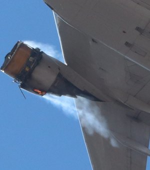 Aeronave sofre pane em turbina e derruba destroços antes de pousar nos EUA