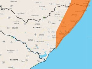 Inmet emite alerta laranja de chuvas para Maceió e outros 31 municípios