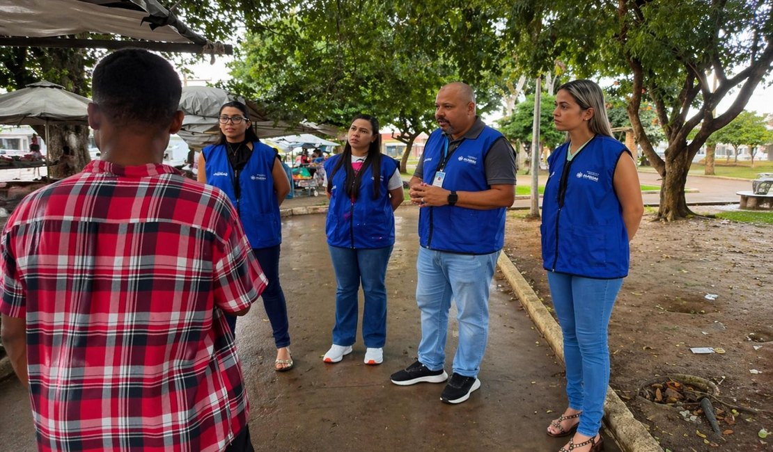 Seprev realiza busca ativa e oferece atendimento social a dependentes químicos em Arapiraca