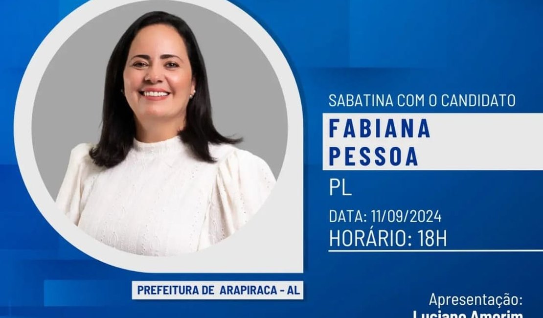 Sabatina do Na Mira Arapiraca terá ex-prefeita Fabiana Pessoa como convidada nesta quarta (11)