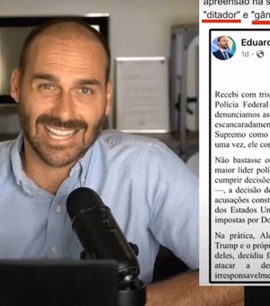 Eduardo Bolsonaro ameaça Moraes e diz que vai tirá-lo do STF