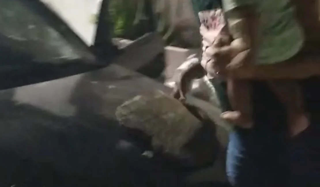 Mulher danifica carro do vizinho durante confusão em Lagoa da Canoa﻿