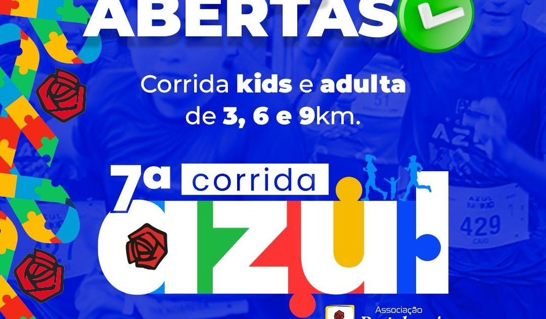 Inscrições abertas para a 7ª Corrida Azul da Associação Pestalozzi de Arapiraca