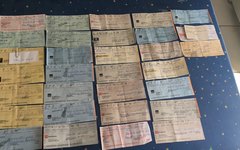 Cheques confiscados na Griffe do Frango em nome de empresas não existentes