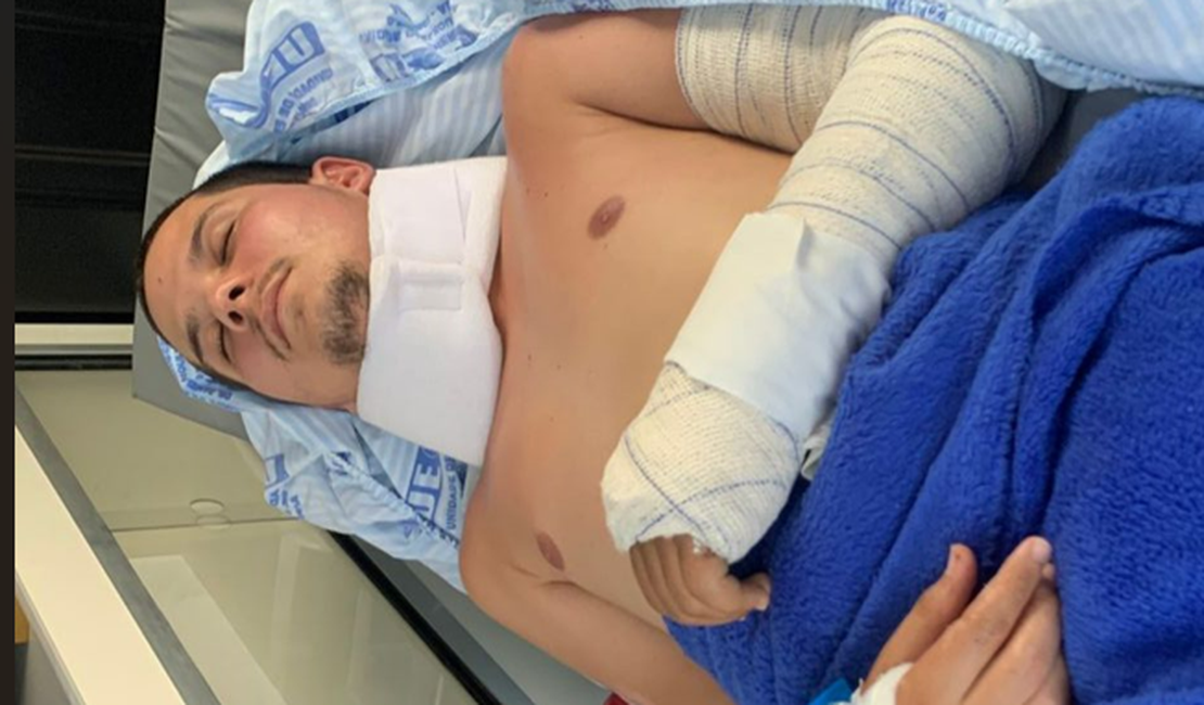 Jovem aguarda cirurgia no pescoço após acidente e teme ficar paraplégico em Arapiraca