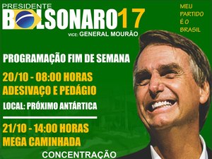 Grupo Pró-Bolsonaro promete grande caminhada em Porto Calvo