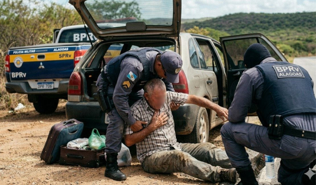 Homem passa mal após ter o veículo revistado pela polícia no município de Maribondo