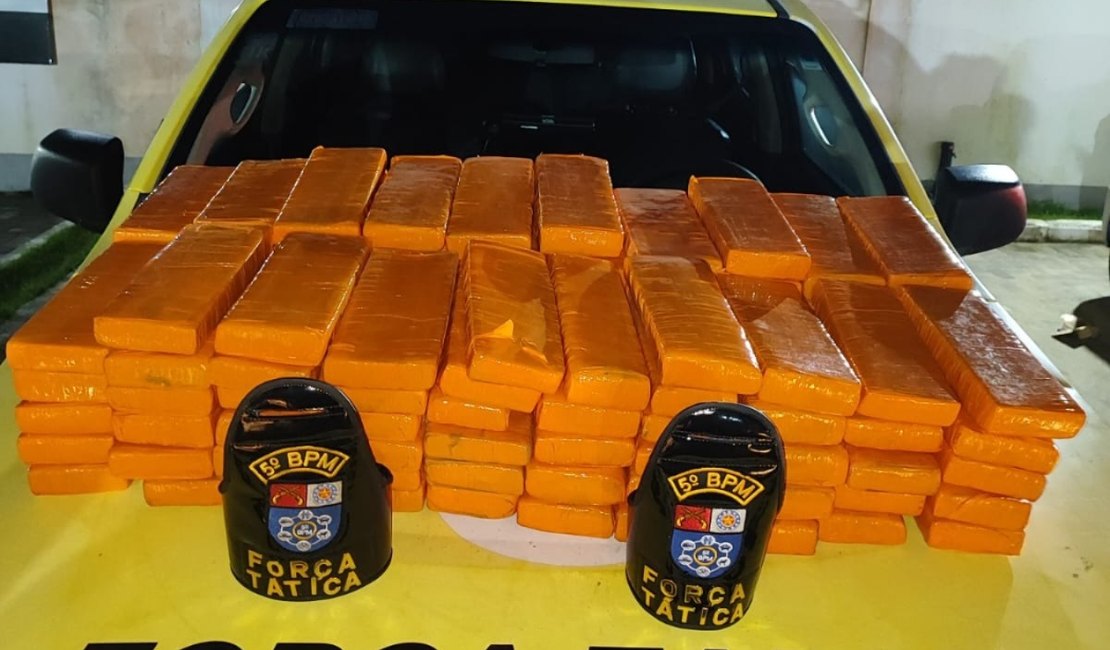 Mais 92 kg de maconha são apreendidos dentro de carro no Benedito