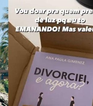 Pugliesi ganha livro de autoajuda, mas recusa: 'Divorciei e tô plena'