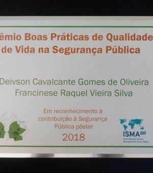 Pesquisa realizada pela PM de Alagoas recebe prêmio em Porto Alegre