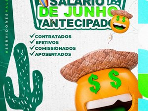 Prefeitura de Japaratinga antecipa salário de junho de todos os servidores