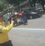 Militar em alta velocidade atropela pedestre na Av. Durval de Góes Monteiro