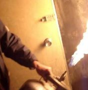 Botijão de gás de cozinha pega fogo na zona rural de Arapiraca 